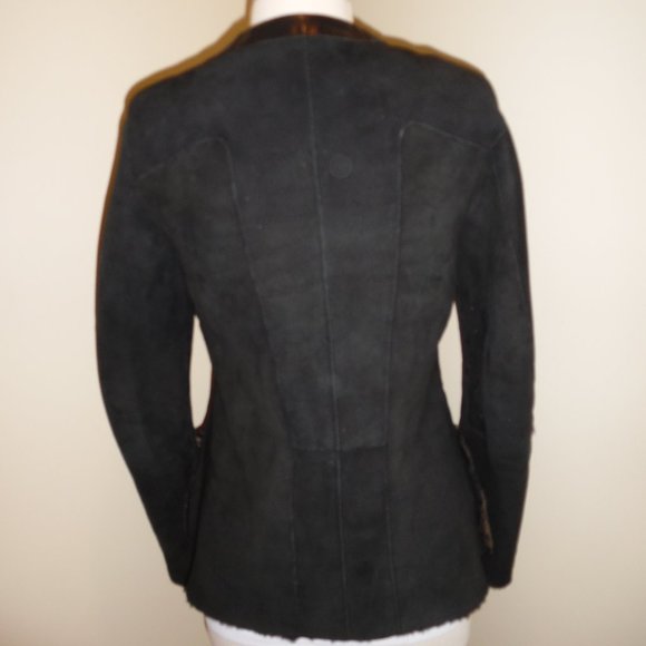 Rag Bone Subi Reversible Sheepskin Shearling Black Winter‎ Leather Sherpa Jacket - Picture 6 of 13